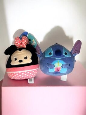 Squishmallows Disney Minnie Mouse & Stitch Plush Lot 5” Soft Toy Cu